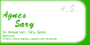 agnes sary business card